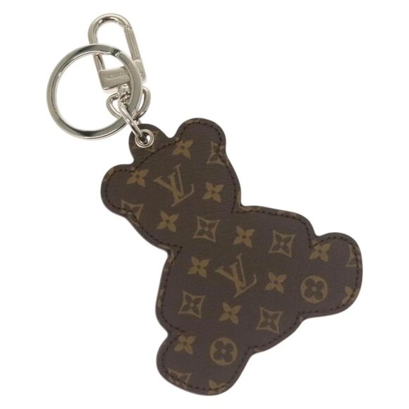 LOUIS VUITTON Porte Cles Teddy Bear Charm Leather Brown - Picture 3 of 8